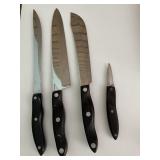CUTCO 4 KNIFE SET W/ HOLDER