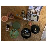 JEWELRY BOX WOOD MUSICAL, PINS REPUBLICAN, BEADS,