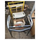 WOOD DRYING RACK BATH SEAT, TOILET SEAT RISER IN