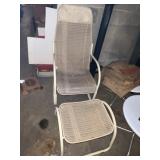 HIGH BACK SPRING CHAIR AND OTTOMAN