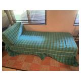 PLAID DAY BED W/ VINTAGE COVER