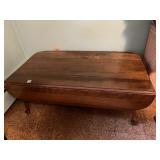 DROP SIDE TABLE HARD ROCK MAPLE CLUB FEET 14.5" H