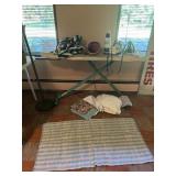 IRON BOARD W/ IRONS, PATIO COVER