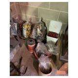 ASSORTED BACKS OF EMPTY SHELLS TO RELOAD.