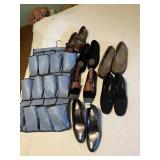 SZ. 8 GROUP SHOES AND HOLDER 2 PAIRS NEW
