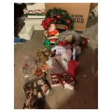 CHRISTMAS WREATHS, HALLMARK ORNAMENTS.