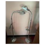 CHROME GOOSE NECK FLOOR LAMP