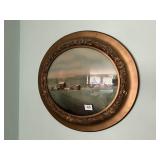 FARM SCENE PRINT CONVEX GLASS SCENE 18" H X 22"