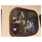 PRINT BABY IN CRADLE W/ NEW TOY 18" X 22"