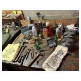 HARDWARE, GUN POWDER TIN, FUNNEL, SHOT GUN