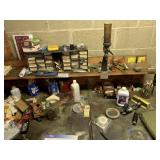RELOADING PRESS W/ POWDER FEEDER AND WORK.