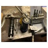 GREASE GUN, OILER, DRILL BITS