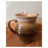 STONE PITCHER TAN AND BROWN TONES