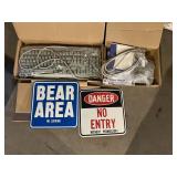 DANGER SIGN PLASTIC, KEYBOARD, MOUSE