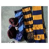 WOOLRICH VINTAGE RED/BLACK HAT, SCARVES STEELER