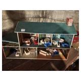 TIN DOLL HOUSE WITH FURNITURE