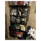 BLACK METAL SHELF NO CONTENTS