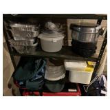 ROASTER, TUPPERWARE, BREAD BOX, FOOD WARMERS.