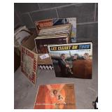 LARGE BOX OF ALBUMS .