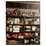 TWO METAL SHELVING UNITS NOT CONTENTS.