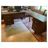 L SHAPE DESK 60" W X 30" D W/ RIGHT RETURN 45"