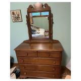 HARD ROCK MAPLE DRESSER VERY GOOD CONDITION W/