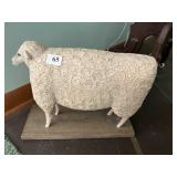 SHEEP WOOD BASE 13" H X 15.5" W X 6.5" D SIGNED
