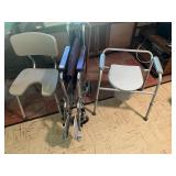 WHEELCHAIR, BATH SEAT POTTY SEAT