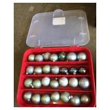 BLUE ORNAMENTS IN CASE