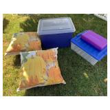 PUMPKIN PILLOWS, 3 TOTES