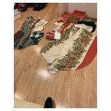 HOLIDAY TABLE CLOTHES, NAPKIN SETS W/ CLOTHES