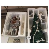 DICKENS VILLAGE "POULTERER" & TOWN TREE SET OF 5