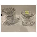 FOUR PIECES FOSTORIA W/ FOOTED BOWL