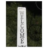 TIN WELCOME SIGN, 36"X8"