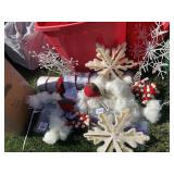 SNOWFLAKES, RIBBON, WITH DECORATIONS