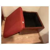 OTTOMAN VINYL BASE CLOTH REMOVE TOP 18" H X 26"