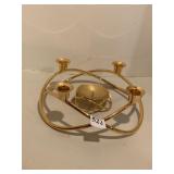 GEORGE JENSEN GOLD FINISH CANDLE RING AND CENTER