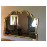 GOLD MIRROR SCROLL TOP 53" X 38"