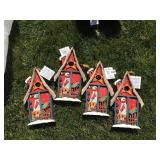 4 NEW WARMEST WISHES HOUSES, MARKED $8/EA