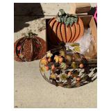 3 METAL PUMPKIN AUTUMN DÉCOR