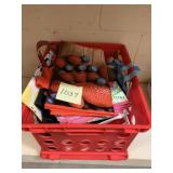 20 APPROX. DECORATIVE BAGS IN RED BIN