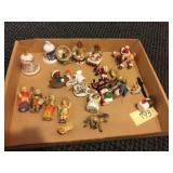 BELLS AND 4 ANRI FIGURINES