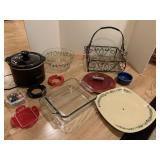 CROCK POT, PYREX DISH, ETC.
