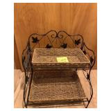 WICKER 2 TIER SHELF