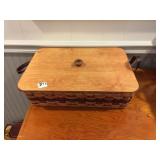 HANDMADE WOVEN BASKET WITH LID,