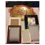 EMPTY FRAMES AND DECORATIVE SERVING TRAY