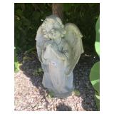 24" H CEMENT ANGEL STATUE