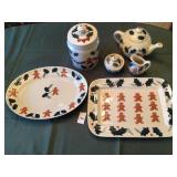 HEARTSTONE 2 LARGE PLATTERS 1 SQUARE, COOKIE JAR,