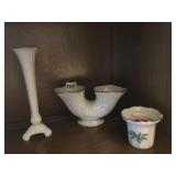 CERAMIC MUSIC BOX, ROSE DESIGN BURLED WOOD BOOK