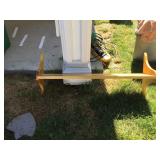 PINE SHELF WITH PLATE RAIL